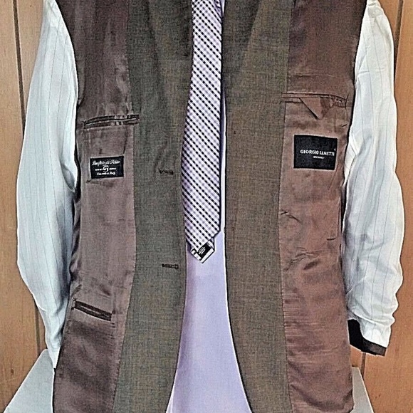  Giorgio Sanetti Jacket Twill Wool Full Lining - Picture 3 of 4